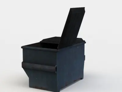 Dumpster trash can Low-poly 3D model