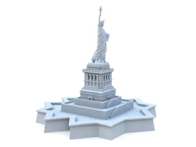 Statue of Liberty 2 Low-poly 3D model