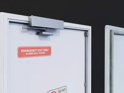 Emergency Exit Door 3D Model Low-poly 3D model
