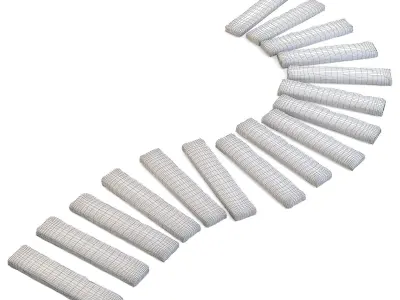 Wooden Log Path 3D model