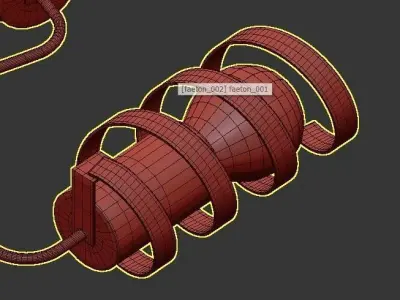 Faeton gold ceiling light fixture 3D model