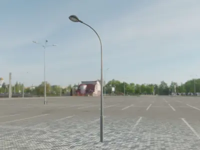 Street Light 15 version 11 6m with pole 1 Low-poly 3D model