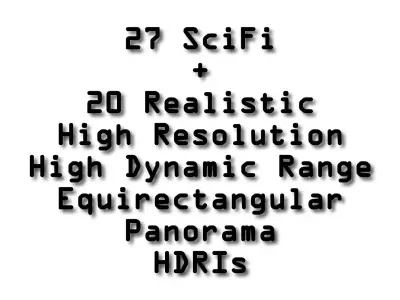 27 SciFi and 20 Realistic HDRIs - 8192x4096x32bit hdr Texture