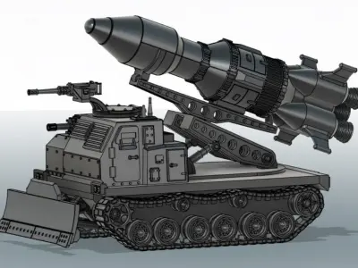 Multiple Launch Rocket System 3D print model