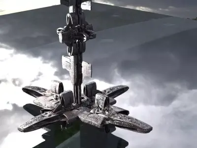 Arch reactor Pilon Tower Sci-Fi 3D model