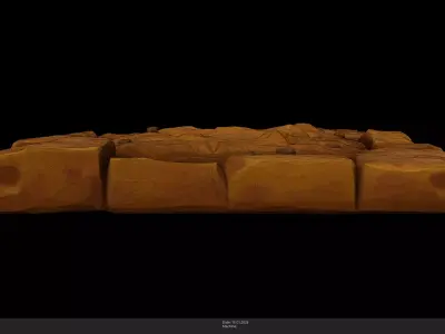 Terracotta Brick Path Game Ready - AI Low-poly 3D model