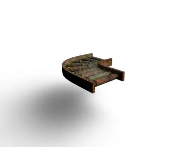 Industrial Conveyer Roller Angular Low-poly 3D model