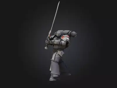  Dark Templar Warrior  Shadow-Forged Elite 3D Character Model 3D print model