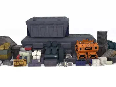 Star Wars Crate collection 1-6 scale Hottoys 3D Model Pack