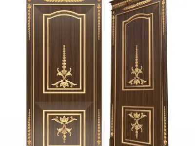 Carved Door Classic 03 Low-poly 3D model