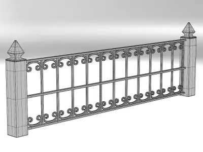 Railing subdivision level 3D model