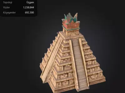 Ancient Maya Pyramid  3D model