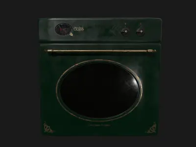 Oven front door - PBR Model Low-poly 3D model