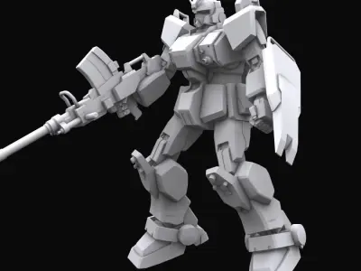 Gundam mobile suit MS RX 79G model 3D model