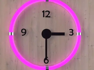 Wall Clock - Circle Light 3D model