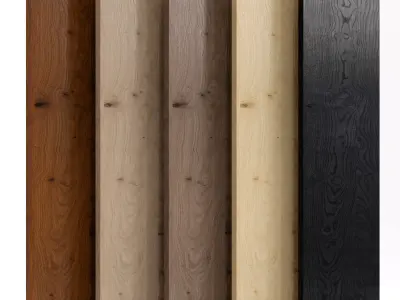 Oak Knotty 2 wood with 5 materials Texture