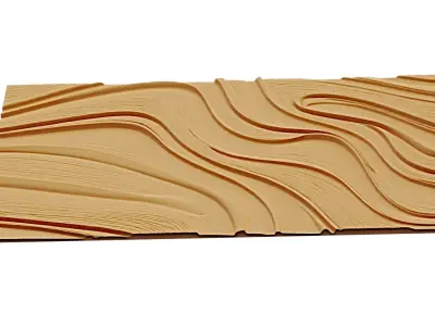 decor set wall panel relief mural CNC 16 3D print model