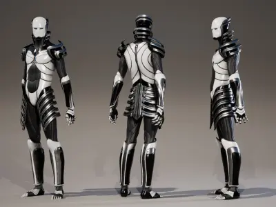 Robot 5 Low-poly 3D model