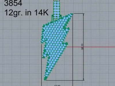 Flash Light Pendant 3854 3D print model