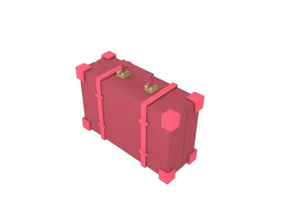 Briefcase v1 005 Low-poly 3D model