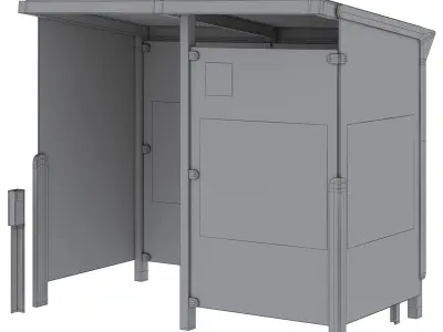 Smoking pavilion Aureo by mmcite 3D model