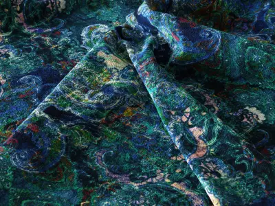 Velvet Romo Black Edition Maroque Lazurite 4k PBR Texture