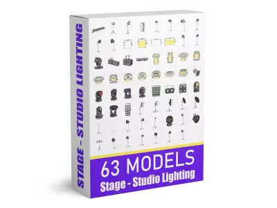 63 Studio Stage Theater Cinema Lighting Collection  3D model