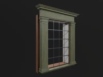 Small window Low-poly 3D model