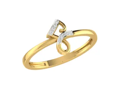 Women Ring Render 3dm STL OBJ FBX  3D print model 7