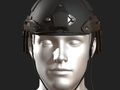 Helmet military combat 3d model  Low-poly 3D model