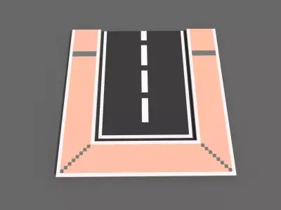 Road Voxel - 9 Low-poly 3D model