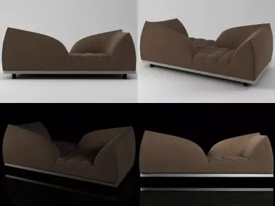 Vertigo Settee 3D model
