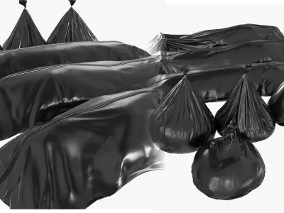 Bin bags set 3D model