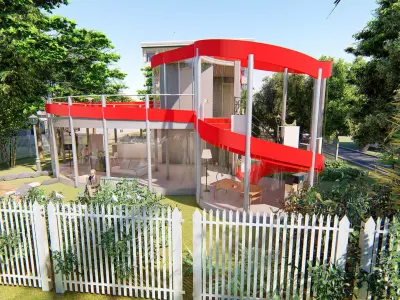 Stripe Crib 3D model