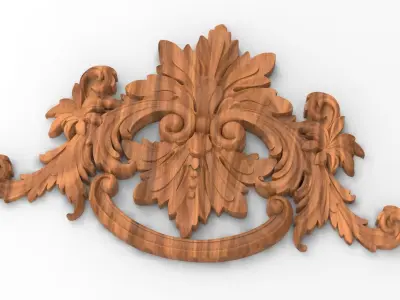 Ornament ornate gold door handle 3D print model