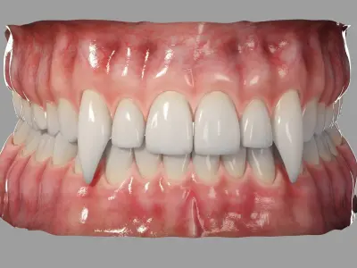  Realistic Rigged Vampire Teeth Mouth 