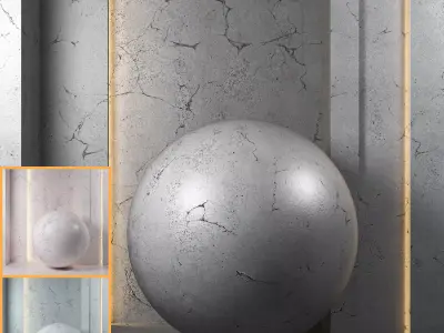 4K Worn Concrete Textures  - Seamless PBR - 3 Patterns Texture