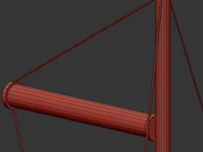 ed045 light fixture with two triangles hanging from it 3D model