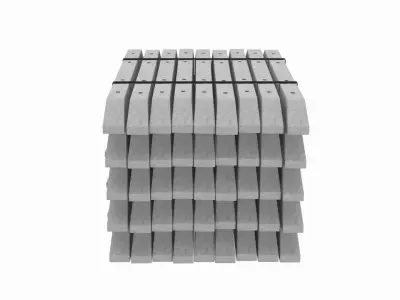 Stacked Concrete Spur Slabs 3D model purchase
