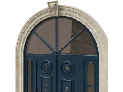 Entrance classic door 43 3D model