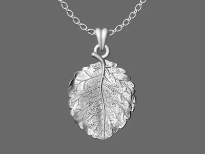 Gold Leaf Pendant Design  3D print model