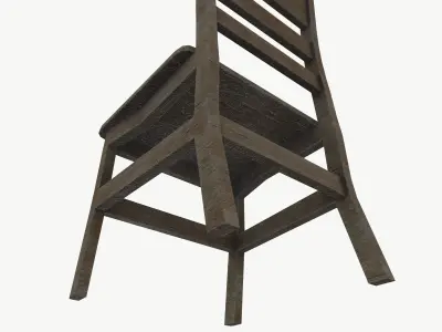 wood chair 3D model buy