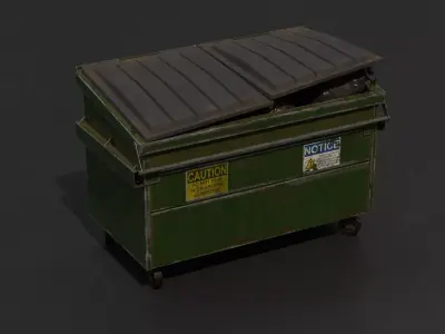 Trash Can Free low-poly 3D model