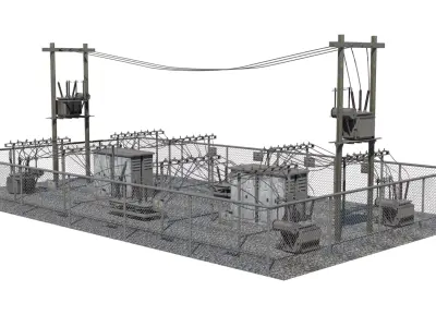 ELECTRICITY SUB STATION 3D model
