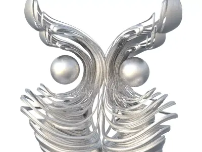 London globe Art ornament 4  3D model