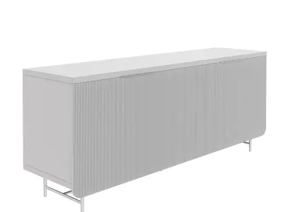 Ludlow Reeded 4-Door Sideboard Low-poly 3D model