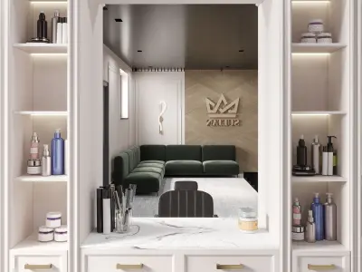 Barbershop Furniture  3D model