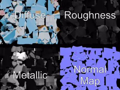 Futuristic Hero Armor model pack Low-poly 3D model