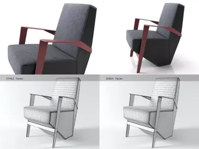 Silver Lake Armchair 3D model