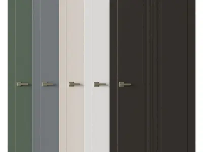  Interior doors LINEA Low-poly 3D model